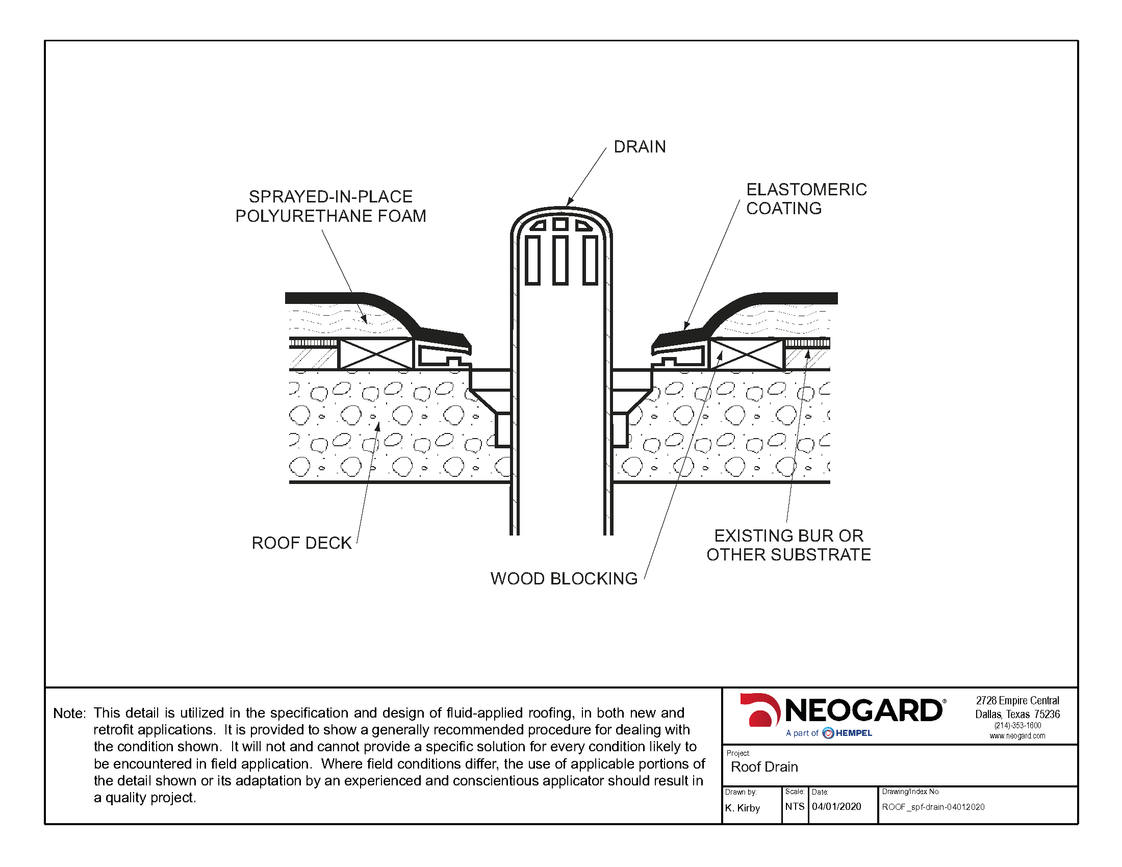 spf roof drain