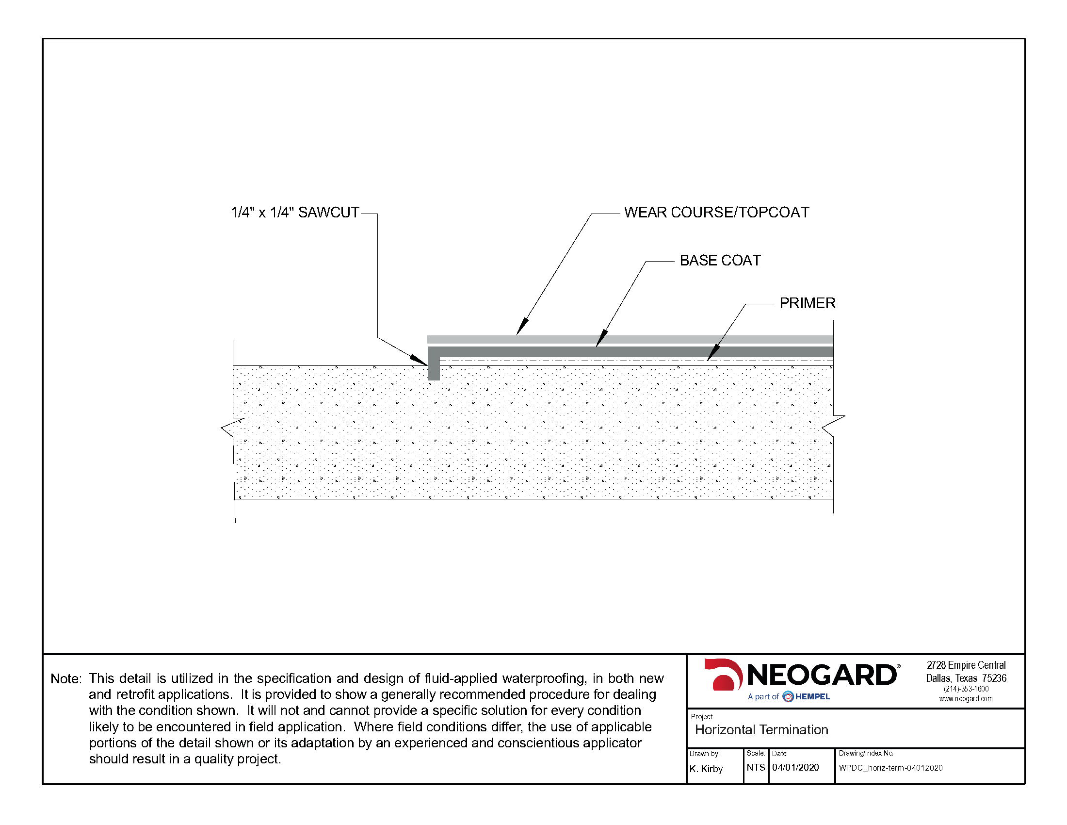 horizontal termination