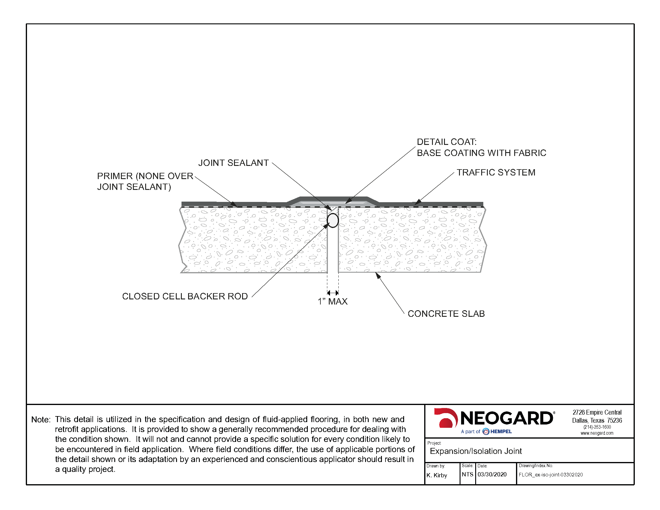 expansion isolation joint